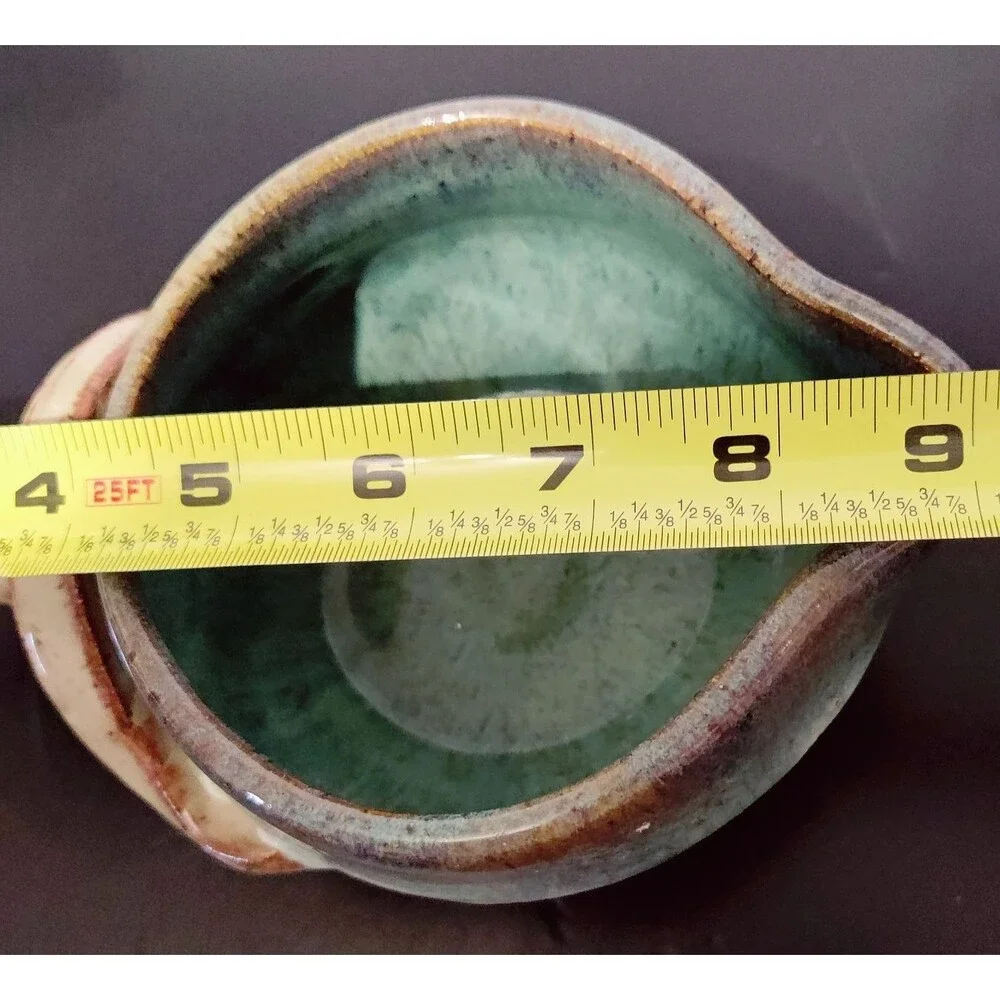 NC Art Studio Pottery Soup,Sauce Bowl Handmade 2006 Glazed Signed Pattie